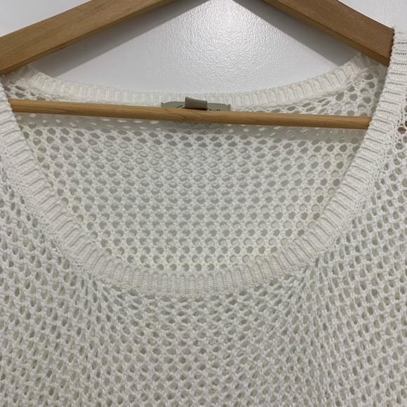 AUTOGRAPH white loose knit long sleeve sweater Sz XL - Picture 3 of 9